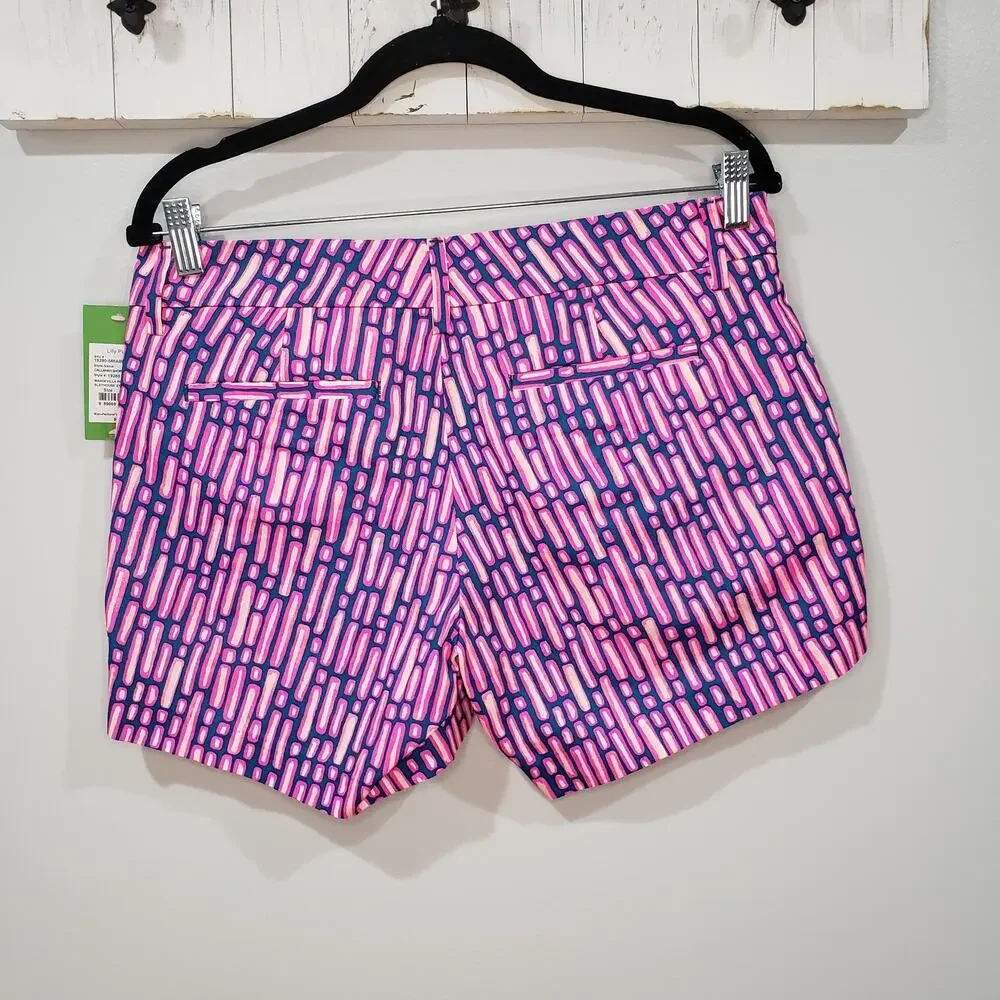 Lilly Pulitzer Callahan Shorts Size 4 NWT Pink Blue Print 5